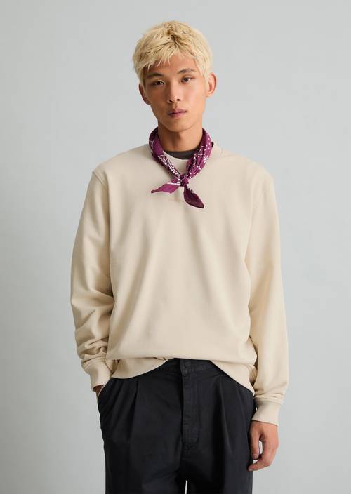 Regular-fit sweatshirt Chalky Sand in front view