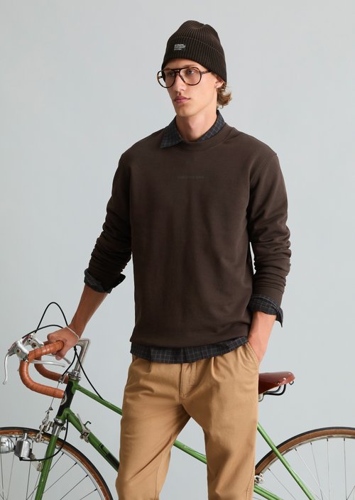 Regular-fit sweatshirt — Chocolate Brown