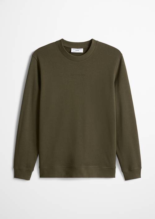 Sweatshirt regular Olive Drab in freigestellter Ansicht ohne Model