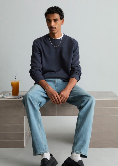 Regular-fit sweatshirt — Dark Navy