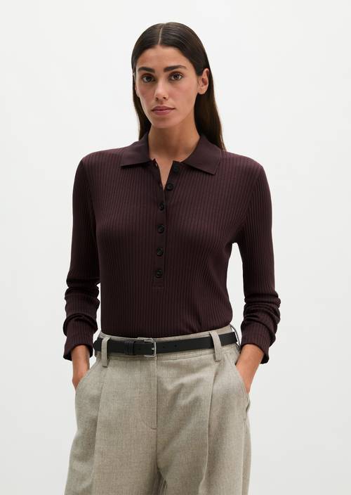dress jersey polos Ribbed long sleeve polo shirt slim made from organic cotton-modal stretch Crazy Saturday39