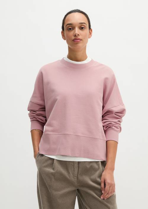 Sweat-shirt relaxed Misty Rose en vue de face