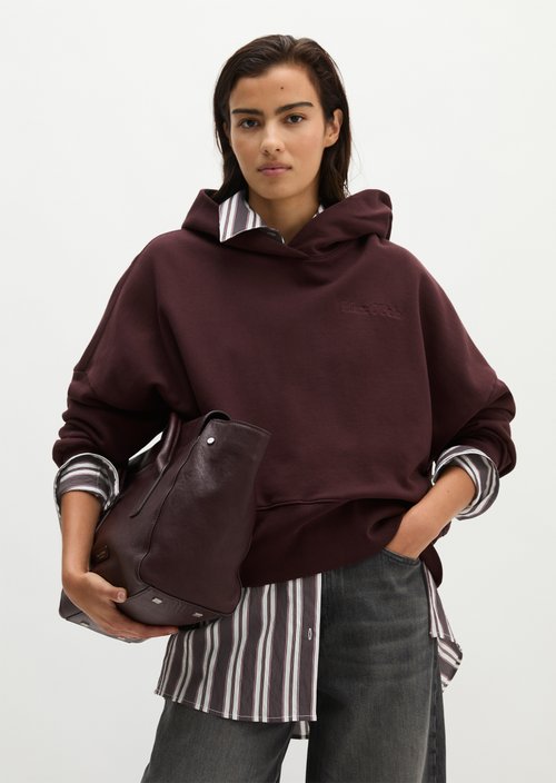 Hoodie relaxed — Black Cherry