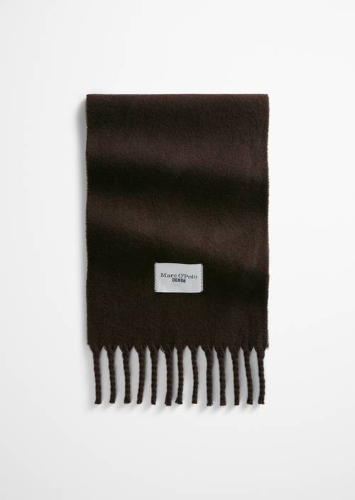 Wollschal Espresso Brown in Frontalansicht