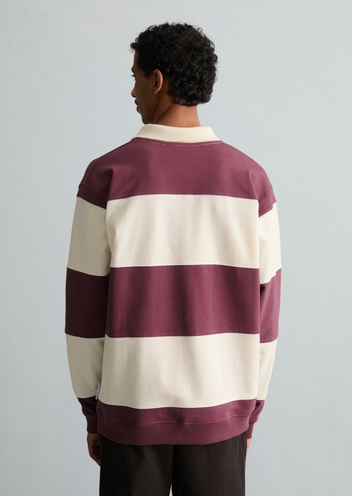 Relaxed-Fit Polo Sweatshirt — Medium Purple