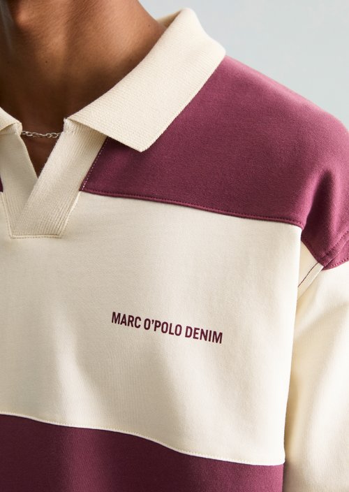 Relaxed-Fit Polo Sweatshirt — Medium Purple