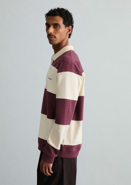 Relaxed-Fit Polo Sweatshirt — Medium Purple