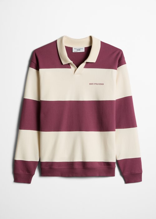 Relaxed-Fit Polo Sweatshirt — Medium Purple