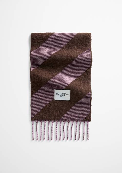 Wollschal Dark Purple in Frontalansicht