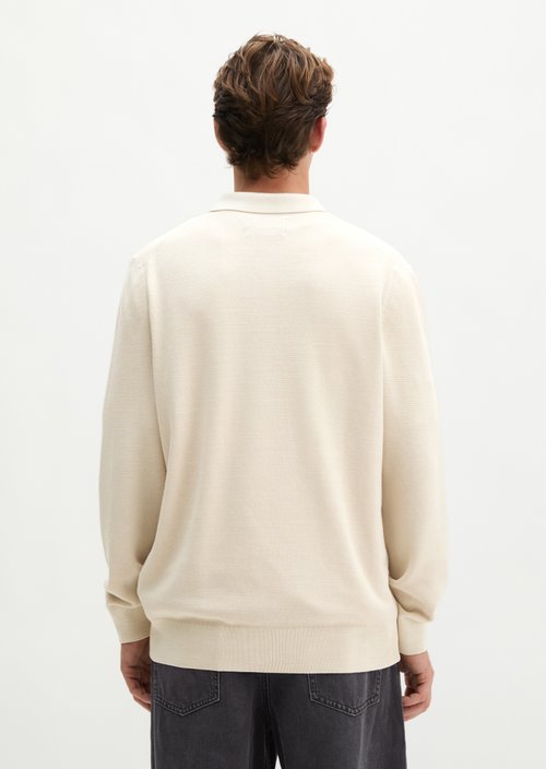 Regular-fit knit polo shirt — Grey Silk