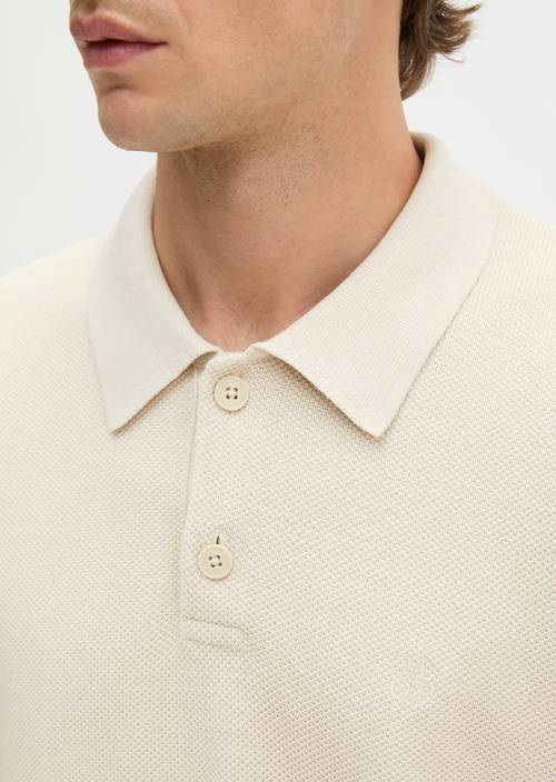 Polo en maille, coupe classique Grey Silk en vue détaillée