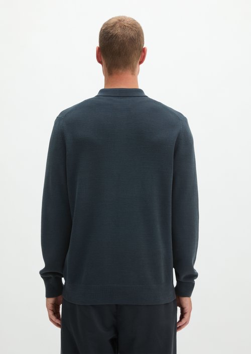 Regular-fit knit polo shirt — Peppercorn Grey