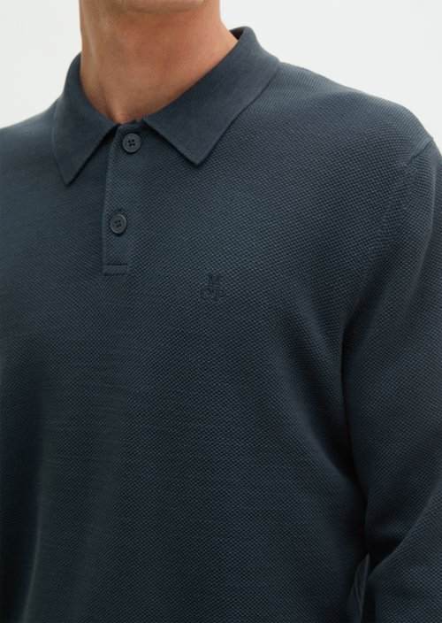 Regular-fit knit polo shirt — Peppercorn Grey