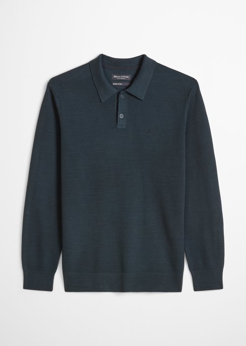 Regular-fit knit polo shirt — Peppercorn Grey
