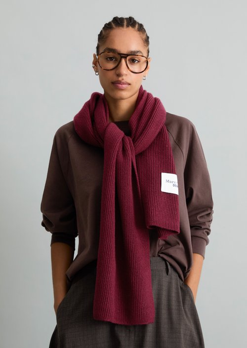 Strickschal — Deep Burgundy