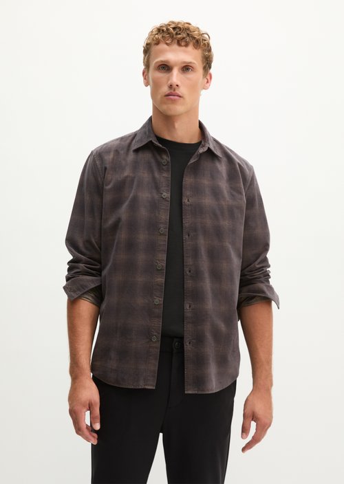 Regular-fit shirt — Dark Brown
