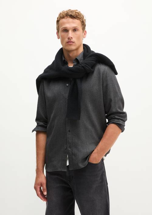 Hemd regular Black in Frontalansicht