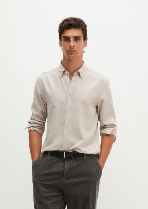 Regular-fit shirt — Dark Beige
