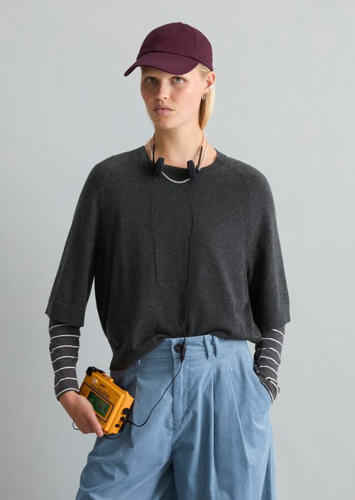 Oversized knit sweater — Anthra Melange