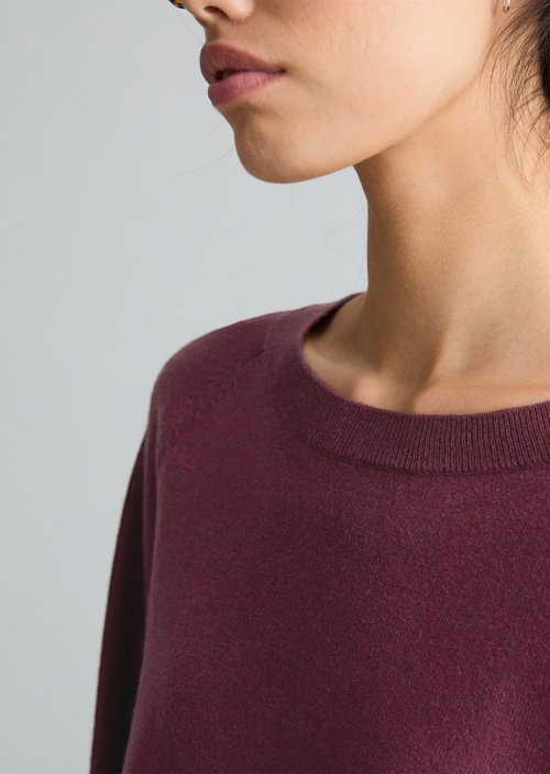 Oversized knit sweater — Dark Red Melange