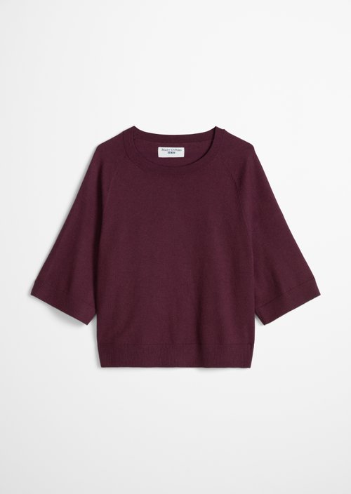Oversized knit sweater — Dark Red Melange