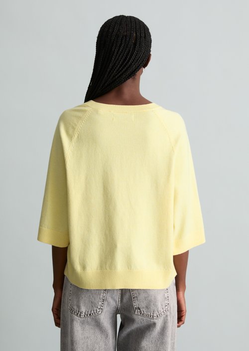 Oversized knit sweater — Medium Yellow Melange