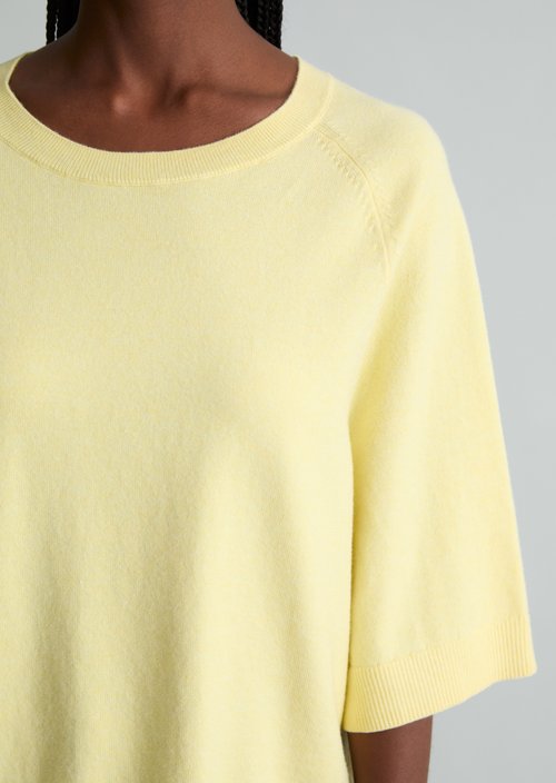Oversized knit sweater — Medium Yellow Melange