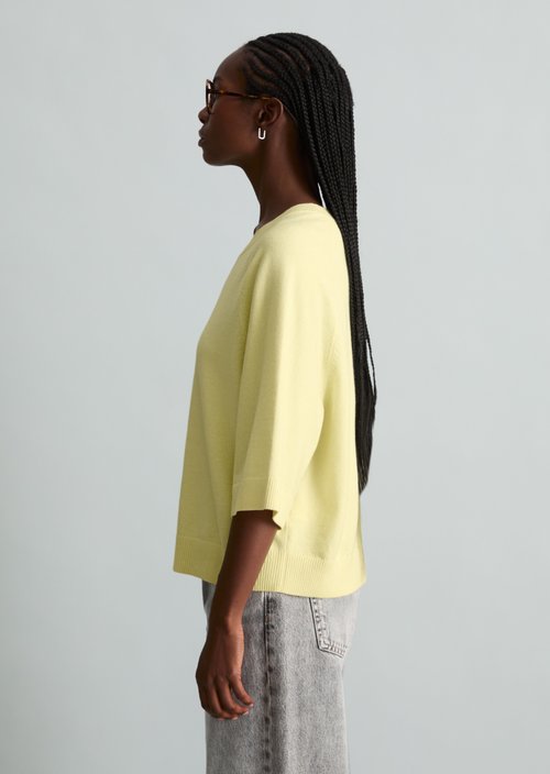 Oversized knit sweater — Medium Yellow Melange