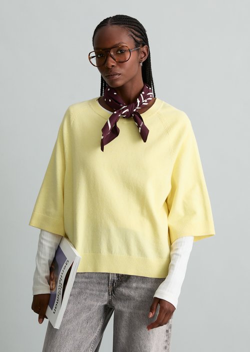 Oversized knit sweater — Medium Yellow Melange