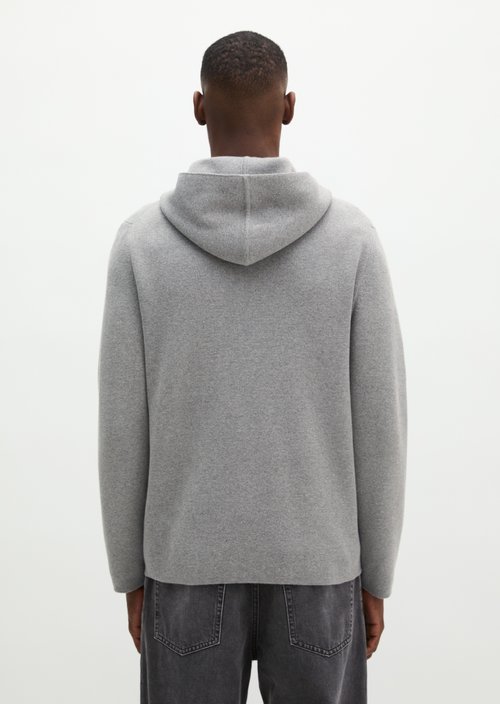 Hooded cardigan regular — Cloudy Grey Melange