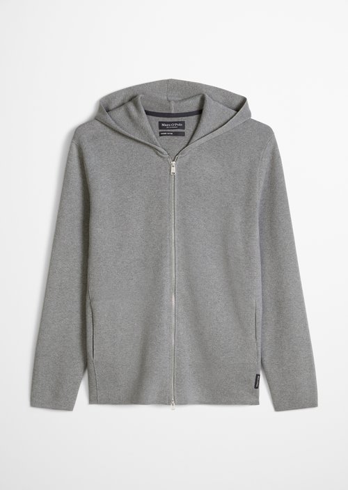 Hooded cardigan regular — Cloudy Grey Melange