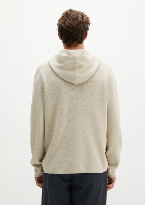 Hooded cardigan regular — Grey Silk