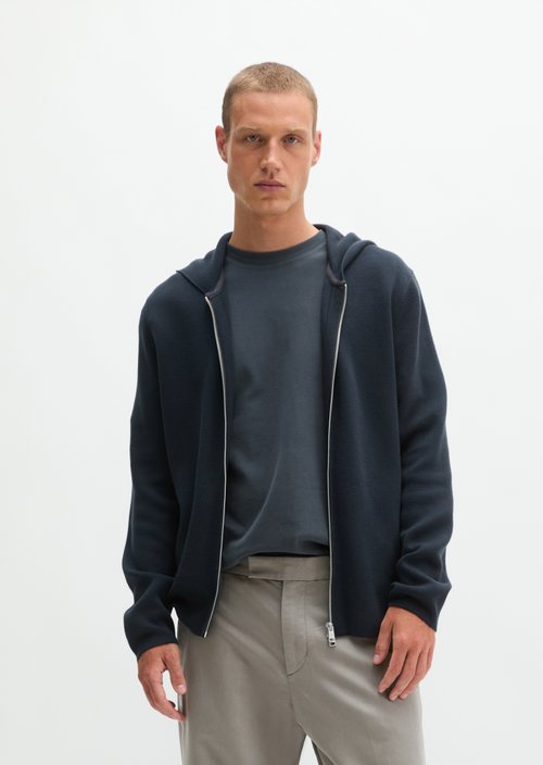 Hooded cardigan regular — Peppercorn Grey