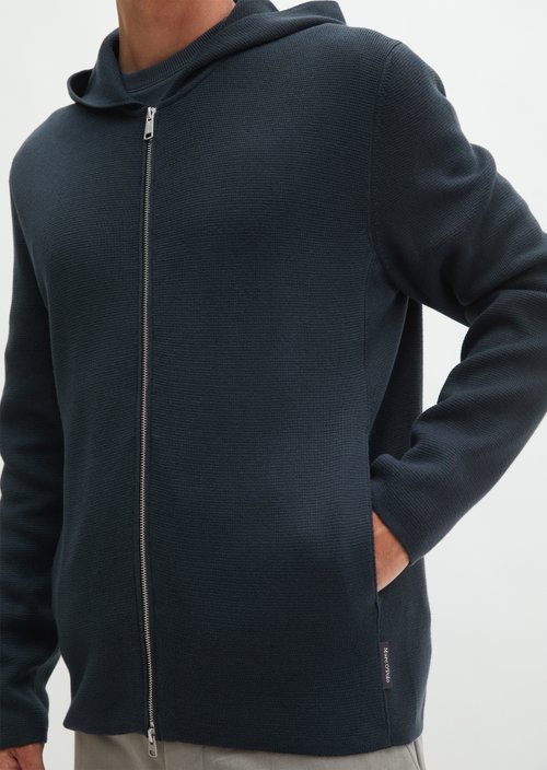 Hooded cardigan regular — Peppercorn Grey