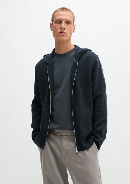 Hooded cardigan regular — Peppercorn Grey