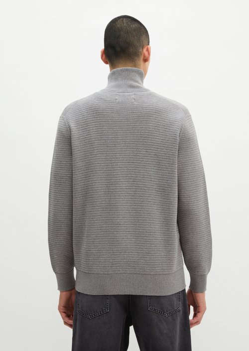 Regular-Fit Cardigan — Cloudy Grey Melange