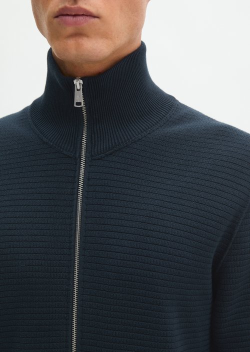 Regular-Fit Cardigan — Peppercorn Grey