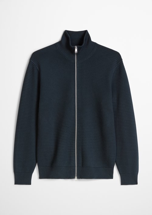 Regular-Fit Cardigan — Peppercorn Grey