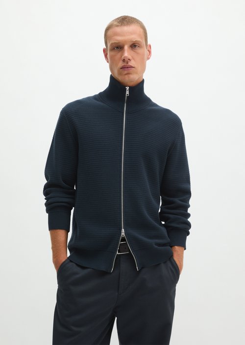 Regular-Fit Cardigan — Peppercorn Grey