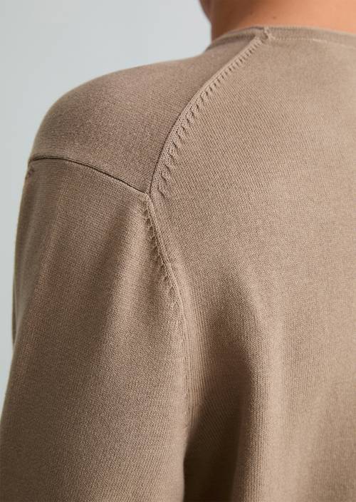Regular-fit sweater Cold Taupe in detail view