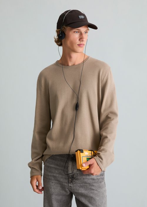 Regular-fit sweater — Cold Taupe