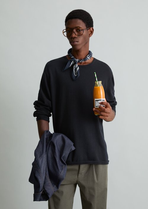 Regular-fit sweater — Dark Navy