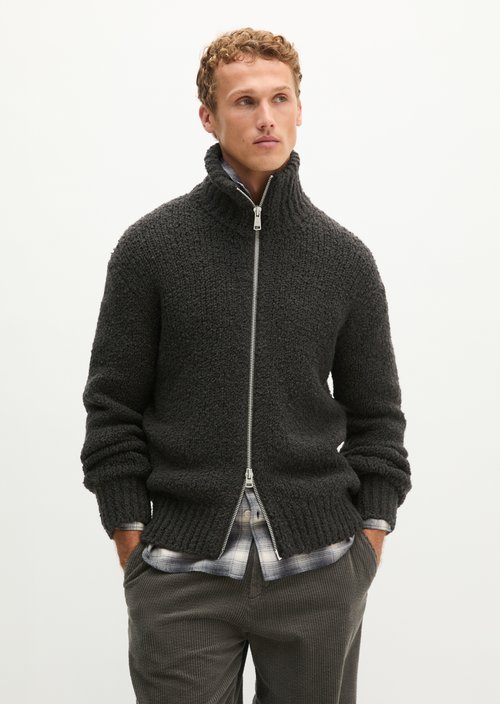 Oversized Bouclé Cardigan — Wooden Earth