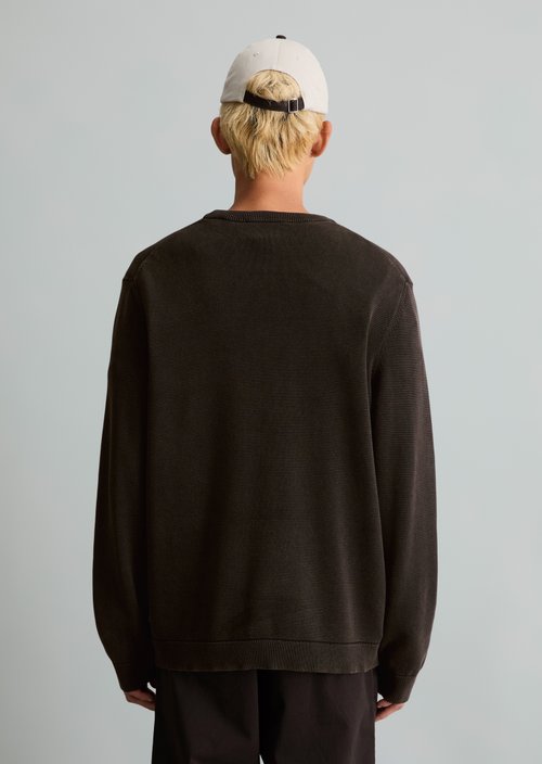 Regular-fit sweater — Chocolate Brown
