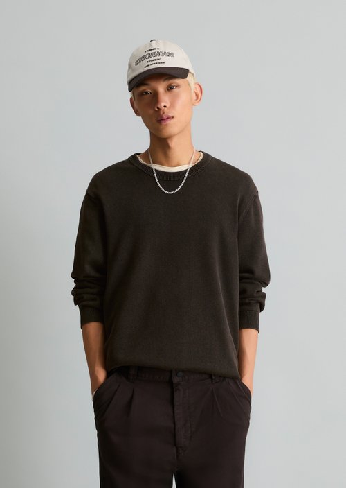 Regular-fit sweater — Chocolate Brown