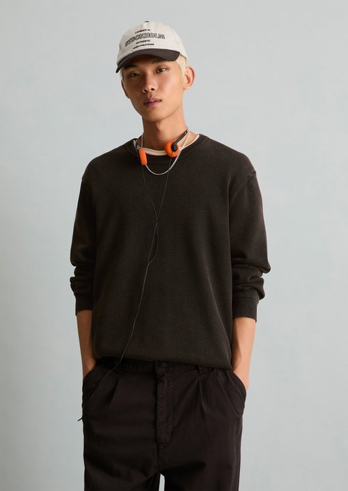 Regular-fit sweater — Chocolate Brown