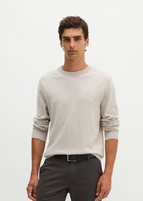Regular-Fit Knit Polo Shirt — Linen Beige
