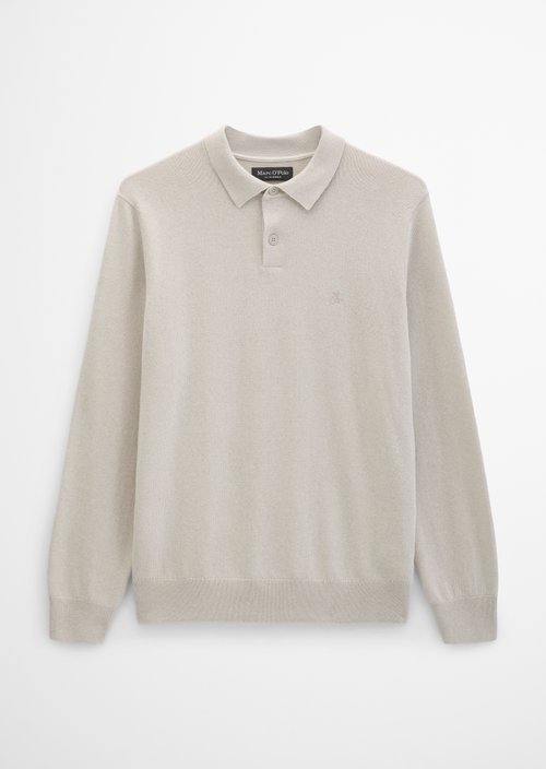 Regular-Fit Knit Polo Shirt — Linen Beige