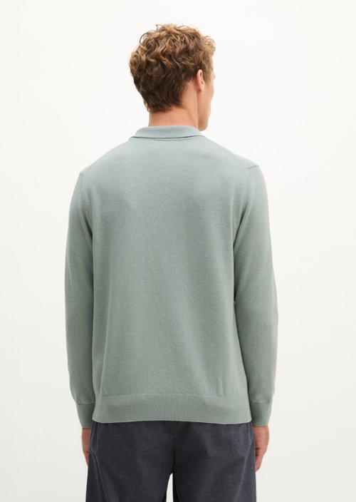 Regular-Fit Knit Polo Shirt — Faded Mint