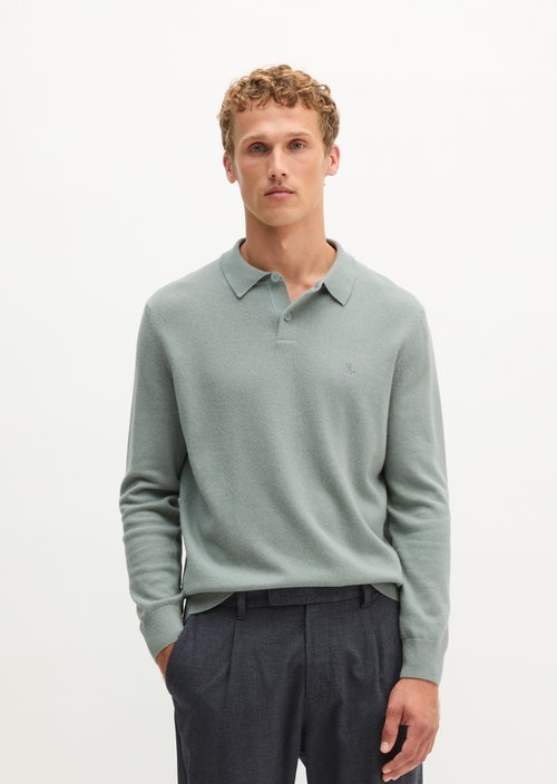 Regular-Fit Knit Polo Shirt — Faded Mint